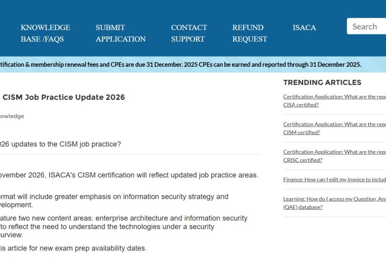 Certification-CISM-Job-Practice-Update-2026